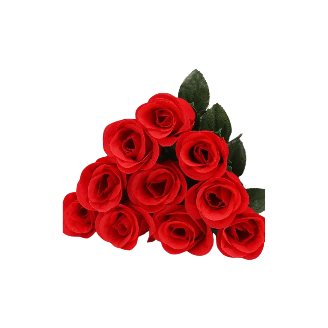 Set Of 6 Red Roses